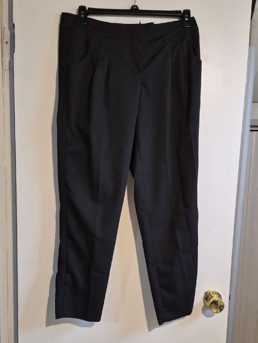 Simply Vera Vera Wang Black Tuxedo Tailored Tapered Dress Pants Sz 10